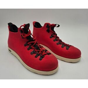 Native Fitzsimmons Citylite Red Hiking Rain Boots Men's 10 Water Resistant EVA